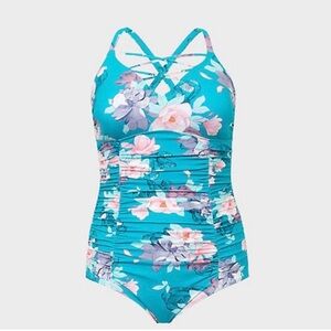 New! Torrid sz 2 Floral Strappy Swim Bathing Suit 2X